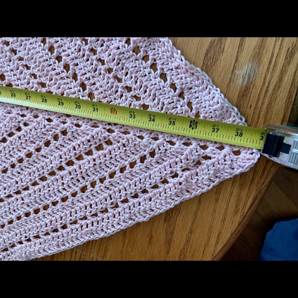 Crocheted Shawl - Pink - image 3